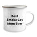 Funny Smoke Cat Mom Gifts, Best Smoke Cat Mom Ever Camping Mug for Birthday, Gifts from Friends for Smoke Cat Lovers - Image 2