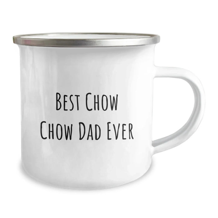 Chow Chow Dog Camping Mug Gifts from Dad to Best Chow Chow Dad Ever Birthday Unique - Image 2