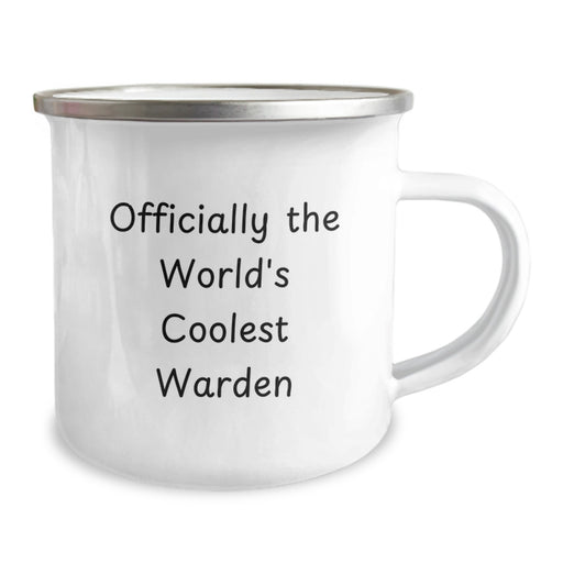 Funny Warden Gifts for Men, Camping Mug with Officially The World's Coolest Warden Quote - Perfect for Father's Day Unique Gifts from Family to Dad - Image 2