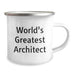 Funny Architect Quote World's Greatest Architect Gifts from Men to Friends Christmas Unique Gifts for Architects Camping Mug 12 oz Stainless Steel - Image 2