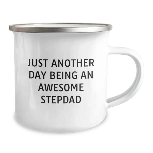 Funny Stepdad Gifts for Men - Just Another Day Being An Awesome Stepdad Camping Mug, Christmas Unique Gifts - Image 2