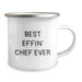 Funny Chef Gifts from Men, Best Effin' Chef Ever Valentine's Unique Gifts for Chef, Stainless Steel Camping Mug - Image 2