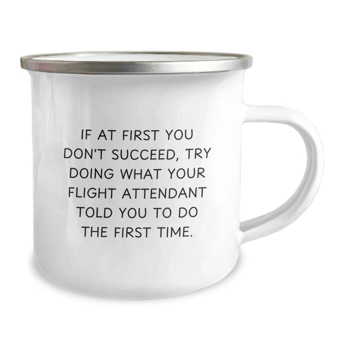 Flight Attendant Funny Gifts from Friends, Valentine's Unique Camping Mugs, Inspirational Quote for Men or Women, Gifts for Flight Attendant, Funny Camping Mug - Image 2