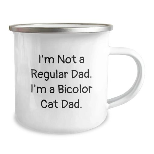 Funny Bicolor Cat Dad Gifts - Bicolor Cat Camping Mug for Men or Women - Christmas Unique Gifts from Family - Fun I'm Not A Regular Dad Mug - Image 2