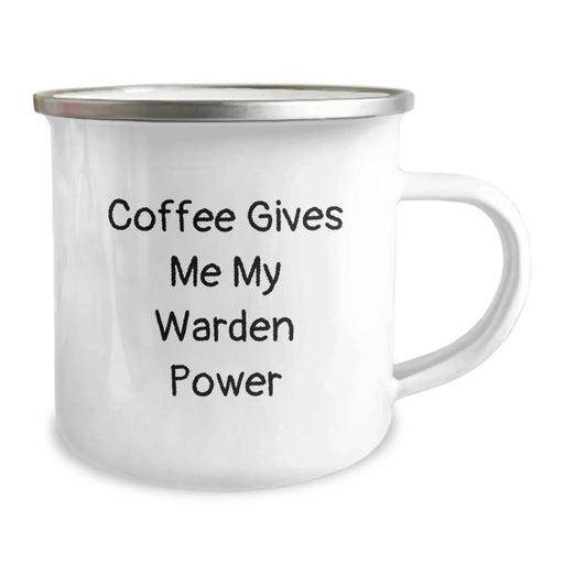 Funny Warden Quotes Camping Mug, Unique Gifts for Warden from Friends and Family this Christmas - Image 2