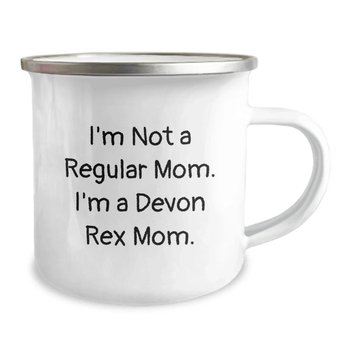 Devon Rex Cat Lovers Funny Camping Mug Gifts from Family for Mom on Christmas Morning - Image 2