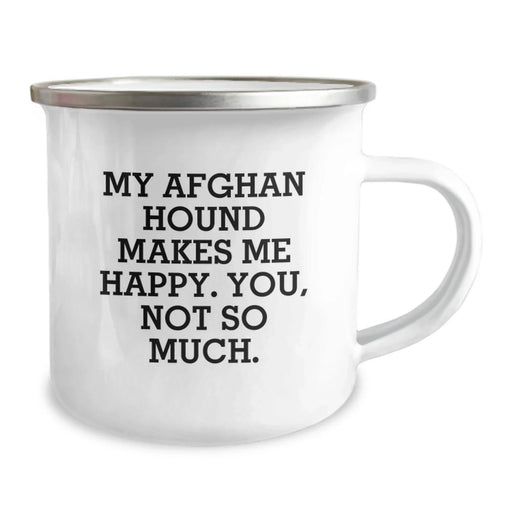 Funny Afghan Hound Dog Lover Gifts from Friends and Family for Birthday Unique Gifts - My Afghan Hound Makes Me Happy You Not So Much Camping Mug - Image 2
