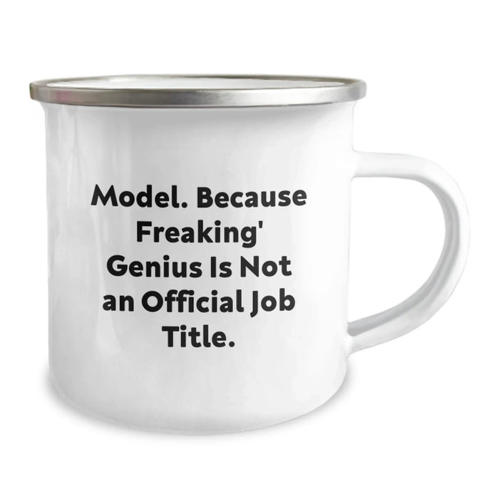 Model Gifts from Friends, Unique Birthday Unique Gifts for the Freaking' genius in Your Life, Camping Mug with Funny Quote - Image 2