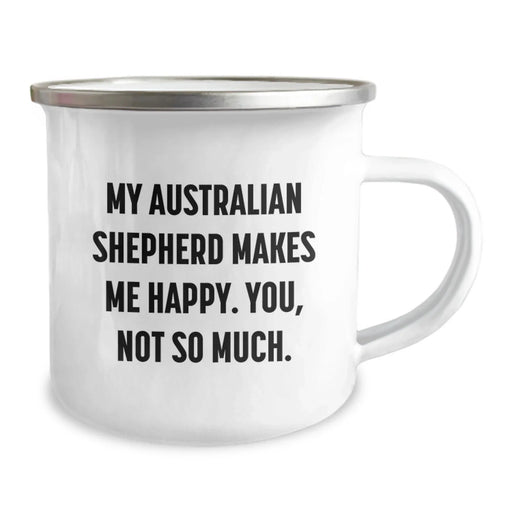 Australian Shepherd Dog Lover Funny Camping Mug Gifts for Men from Friends on Birthday Unique - Image 2