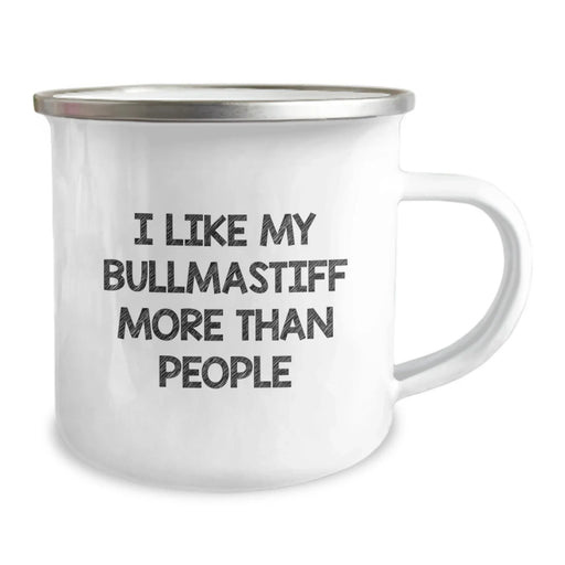Funny Bullmastiff Dog Lover Gifts from Men to Women, 'I Like My Bullmastiff More Than People' Quote on Birthday Unique Gifts for Bullmastiff Dog Owners - Image 2