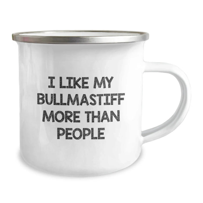 Funny Bullmastiff Dog Lover Gifts from Men to Women, 'I Like My Bullmastiff More Than People' Quote on Birthday Unique Gifts for Bullmastiff Dog Owners - Image 2