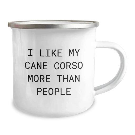 Cane Corso Dog Lovers Gifts from Friends for Birthday - I Like My Cane Corso More Than People Funny Quote Camping Mug - Image 2