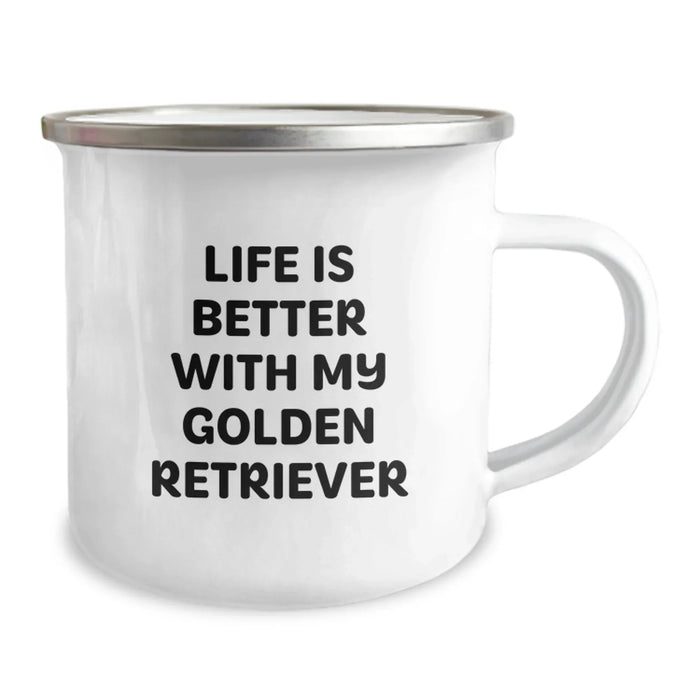 Funny Golden Retriever Dog Camping Mugs for Birthday Unique Gifts from Friends to Family - Image 2