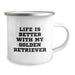Funny Golden Retriever Dog Lover Gifts from Family for Birthday Unique Camping Mugs with Life Is Better With My Golden Retriever Quote - Image 2