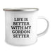 Funny Gordon Setter Dog Gifts for Men, Birthday Unique Camping Mug with Life Is Better Quote, Gifts from Family - Stainless Steel Enamel Finish - Image 2