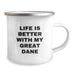 Funny Great Dane Dog Gifts for Men - Life Is Better With My Great Dane Camping Mug Birthday Unique Gifts from Family - Image 2