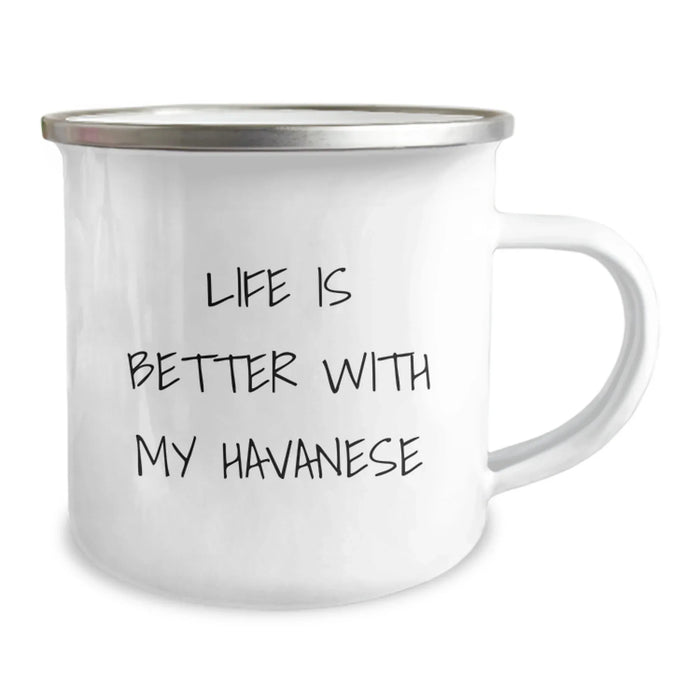 Funny Havanese Dog Camping Mug Gifts from Family for Birthday Unique Presents - Image 2