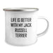 Funny Jack Russell Terrier Dog Gifts for Birthday from Friends, Unique Camping Mug with Life Is Better Quote - Image 2