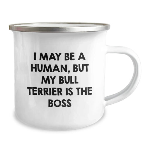 Funny Bull Terrier Dog Camping Mug Gift from Friends for Birthday Unique Presents - Image 2