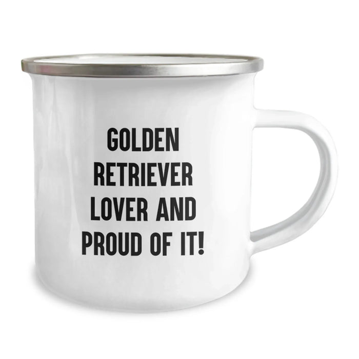 Golden Retriever Dog Lover Gifts from Friends to Men - Funny Camping Mug for Birthday - Image 2