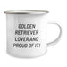 Funny Golden Retriever Dog Lover Camping Mug Gifts from Friends for Birthday Unique Mates - Image 2