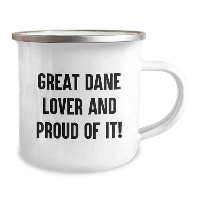 Funny Great Dane Dog Camping Mug, Gifts for Great Dane Lover, Birthday Unique Mugs from Friends, 'Great Dane Lover And Proud Of It!' - Image 2