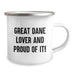 Funny Great Dane Dog Camping Mug, Gifts for Great Dane Lover, Birthday Unique Mugs from Friends, 'Great Dane Lover And Proud Of It!' - Image 2