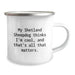 Funny Shetland Sheepdog Camping Mug for Women, Valentine's Unique Gifts from Friends, Perfect for Coffee or Tea Lovers, My Shetland Sheepdog Thinks I'm Cool - Image 2