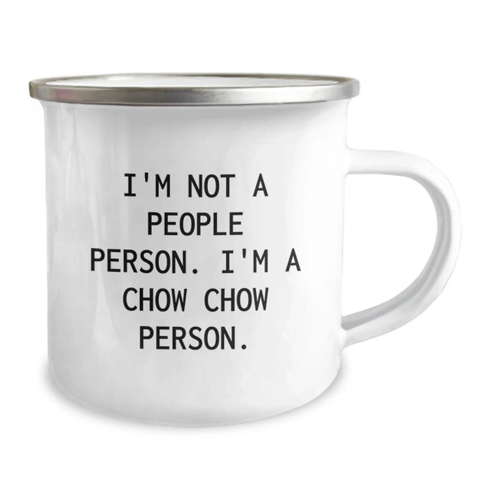 Chow Chow Dog Lover's Camping Mug, Funny Quote, Gifts for Men from Friends, Family, or Coworkers on Birthday - Image 2