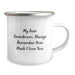 Funny Grandmom Gifts - My Dear Grandmom, Always Remember How Much I Love You. - Camping Mug, 12 oz, Stainless Steel with Enamel Finish, Gifts from Family to Grandmom on Birthday - Image 2