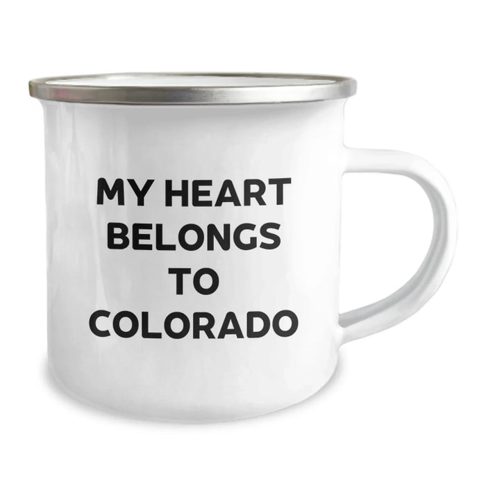 Colorado Camping Mug, 'My Heart Belongs To Colorado', Funny Gift for Him, Birthday Unique Gifts from Friends - Image 2