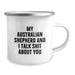 Funny Australian Shepherd Dog Gifts from Men to Women Friends - 'My Australian Shepherd And I Talk Shit About You' Christmas Unique Mug - Image 2