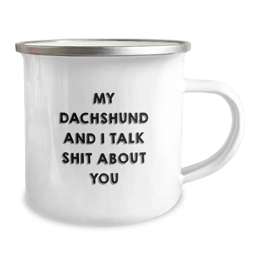 Dachshund Dog Lover's Funny Camping Mug Gifts from Men to Dachshund Dog Owners on Valentine's - Image 2