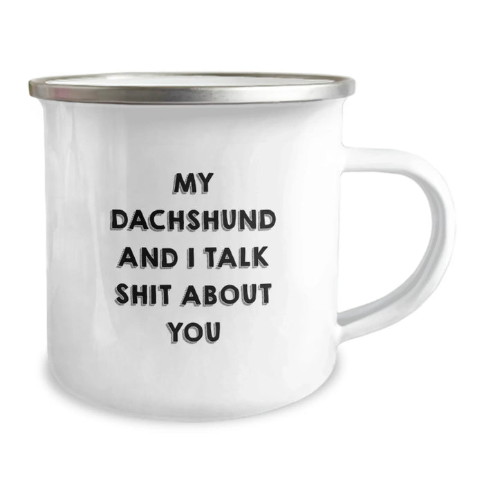 Dachshund Dog Lover's Funny Camping Mug Gifts from Men to Dachshund Dog Owners on Valentine's - Image 2