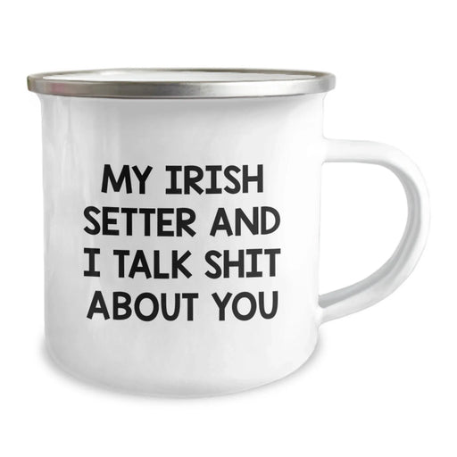 Funny Irish Setter Dog Camping Mug for Birthday Unique Gifts from Family, Friends, and Coworkers, Perfect for Irish Setter Dog Enthusiasts - Image 2