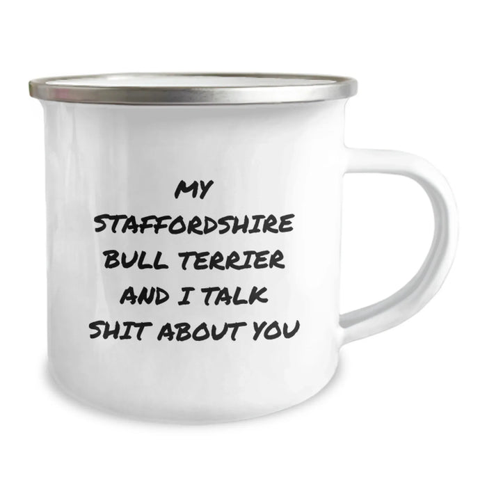 Staffordshire Bull Terrier Dog Lovers Funny Camping Mugs Gifts from Friends and Family for Birthday - Image 2