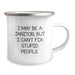 Funny Janitor Gift for Men, I May Be A Janitor But I Cant Fix Stupid People, Stainless Steel Camping Mug with Enamel Finish - Image 2