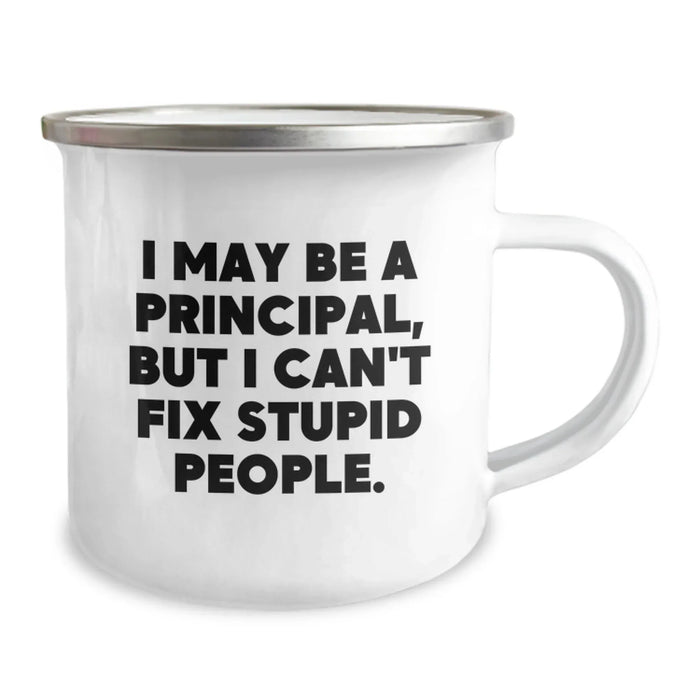 Funny Quote Principal Camping Mug Gifts for Men from Family at Christmas Time - Principal Mug for Teachers, Funny School Principal Mug, Principal Gift Ideas - Image 2