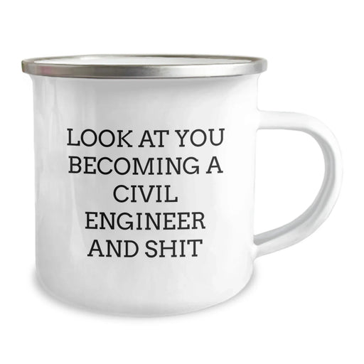 Civil Engineer Christmas Camping Mug, Funny Quote Gifts from Friends to Civil Engineer Men - Image 2