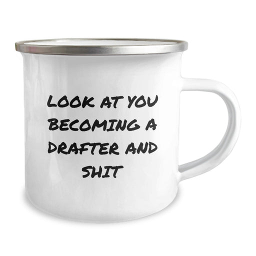 Funny Drafter Christmas Unique Gifts for Him from Friends, Unique Camping Mug with Inspirational Quote - Image 2