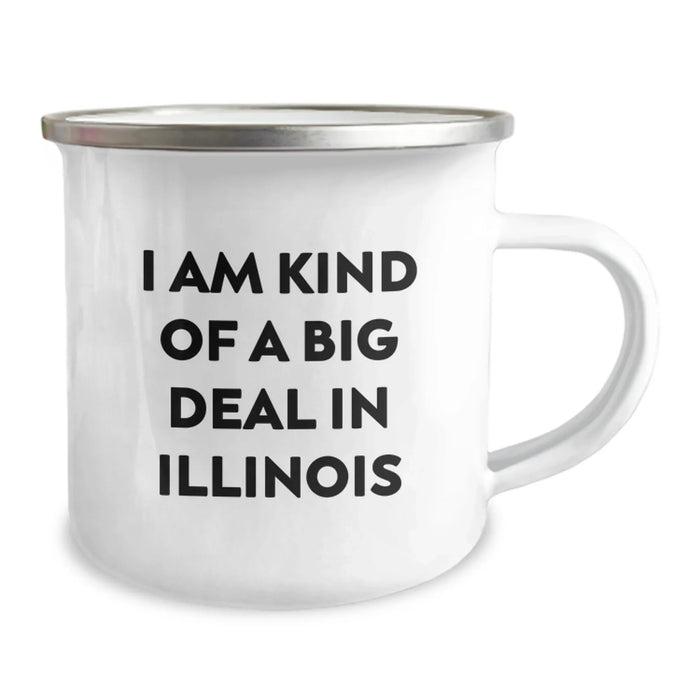 Funny Illinois Gifts for Men from Friends - I Am Kind of a Prime Selection in Illinois Camping Mug for Graduation - Image 2