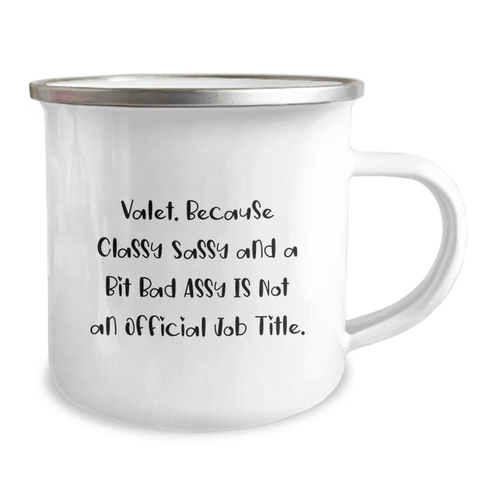 Valet Gifts from Men, Funny Valet Camping Mug, Christmas Unique Gifts for Valet, Classy and Sassy Mugs - Image 2