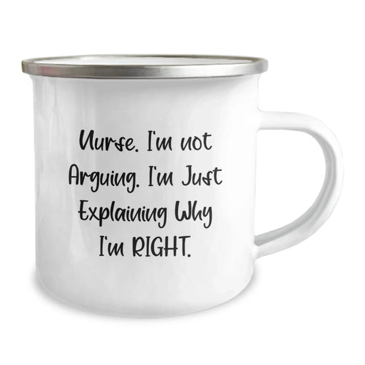 Funny Nurse Gifts from Friends for Nurse with Camping Mug 'I'm Not Arguing I'm Just Explaining' - Image 2
