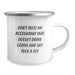 Funny Accountant Gifts, Unique Valentine's Camping Mug for Accountant Friends and Coworkers - 'Don't Trust An Accountant That Doesn't Drink Coffee...' - Image 2