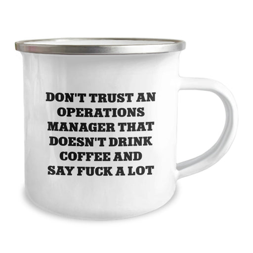 Funny Operations Manager Gifts for Men - 'Don't Trust An Ops Manager That Doesn't Drink Coffee And Say F--k A Lot' Christmas Unique Gifts from Friends to Operations Manager - Image 2