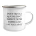 Funny Quilter Gifts for Camping Mugs, Christmas Unique Presents from Friends to Men, Women Quilter Lovers, Stainless Steel Enamel Finish - Image 2