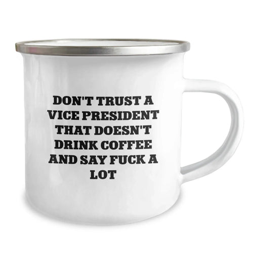 Funny Vice President Gifts, Inspirational Quotes, Christmas Unique Mugs for Vice President Men, Gifts from Friends and Family, 12oz Stainless Steel Enamel Camping Mug - Image 2