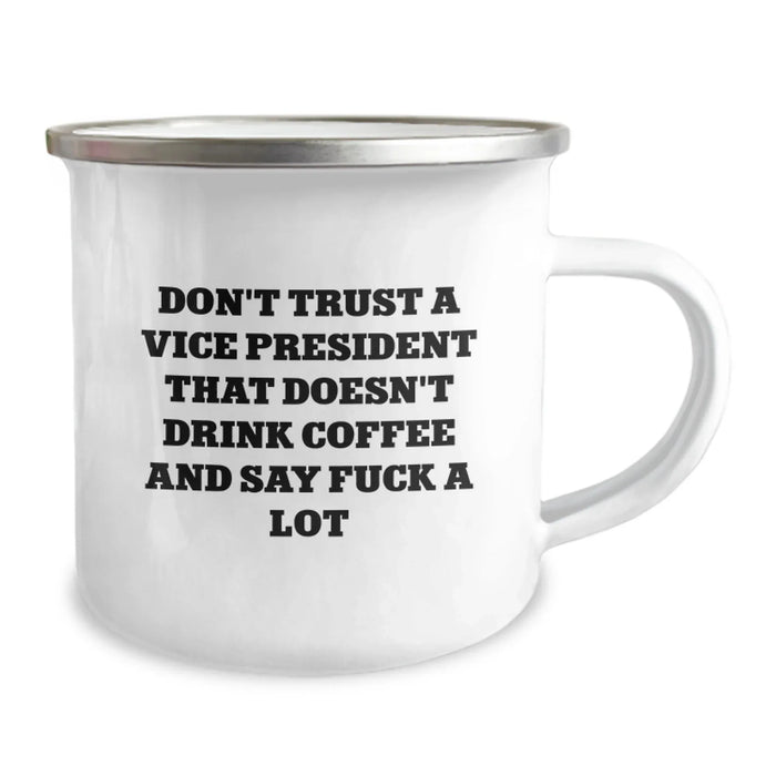 Funny Vice President Gifts, Inspirational Quotes, Christmas Unique Mugs for Vice President Men, Gifts from Friends and Family, 12oz Stainless Steel Enamel Camping Mug - Image 2
