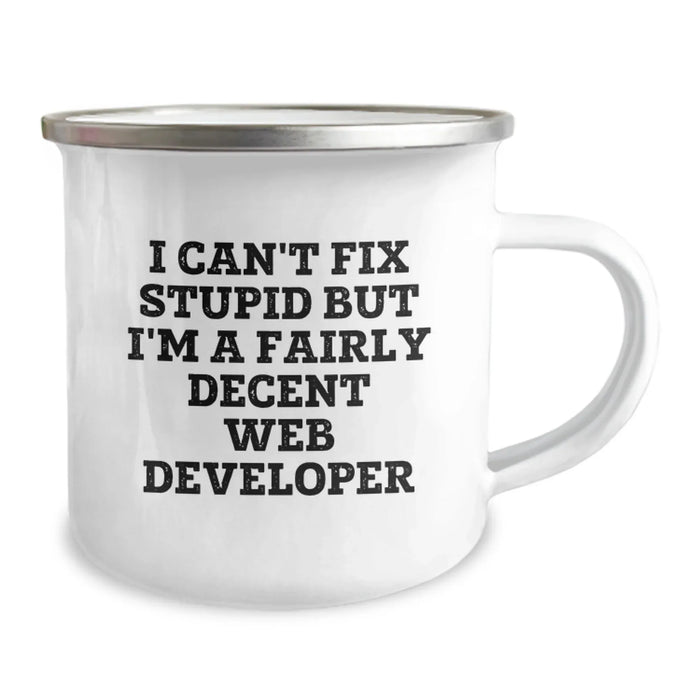 Funny Web Developer Gifts from Friends for Christmas Web Developer Mug - I'm A Fairly Decent Web Developer, Web Developer Camping Mug, Christmas Unique Gifts - Image 2