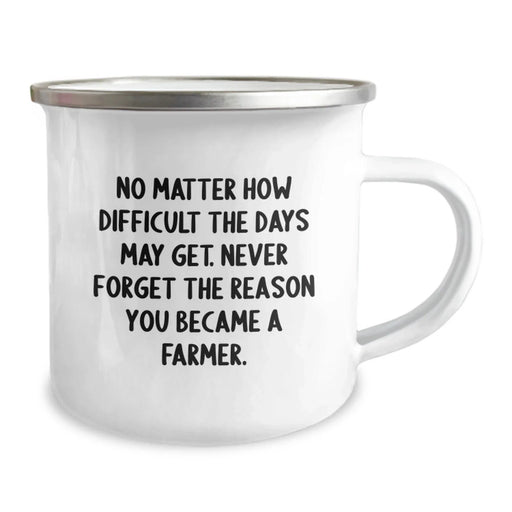 Farmer Gifts - Inspirational Camping Mug for Him - Funny Quote - No Matter How Difficult, Gifts from Men to Farmer Friends at Christmas - Image 2